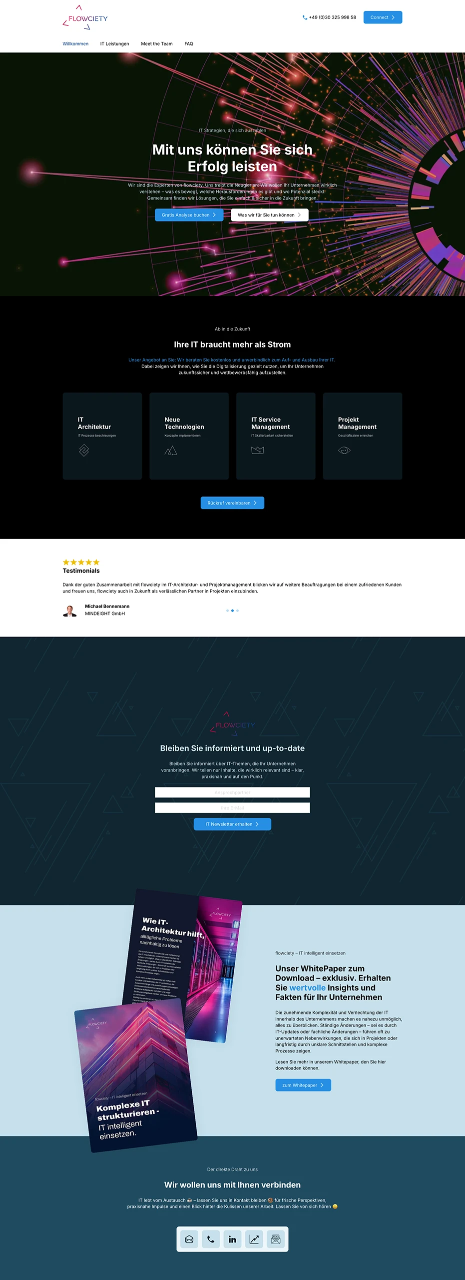 Portfolio Screenhot der Webseite https://flowciety.de/